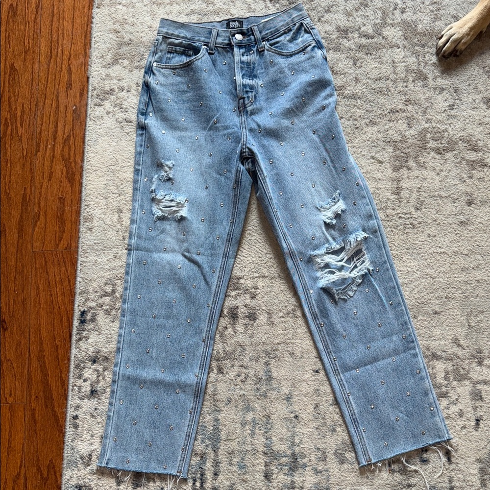 Distressed Light Blue Women's Jeans SIMPLE SOCIETY SIZE 1/25